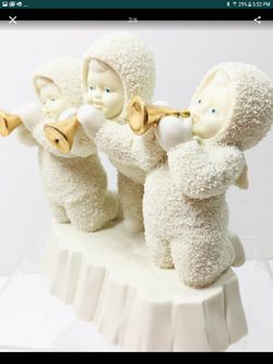 1998 Snowbabies Winter Celebration “Three Tiny Trumpeters” Figurine Thumbnail