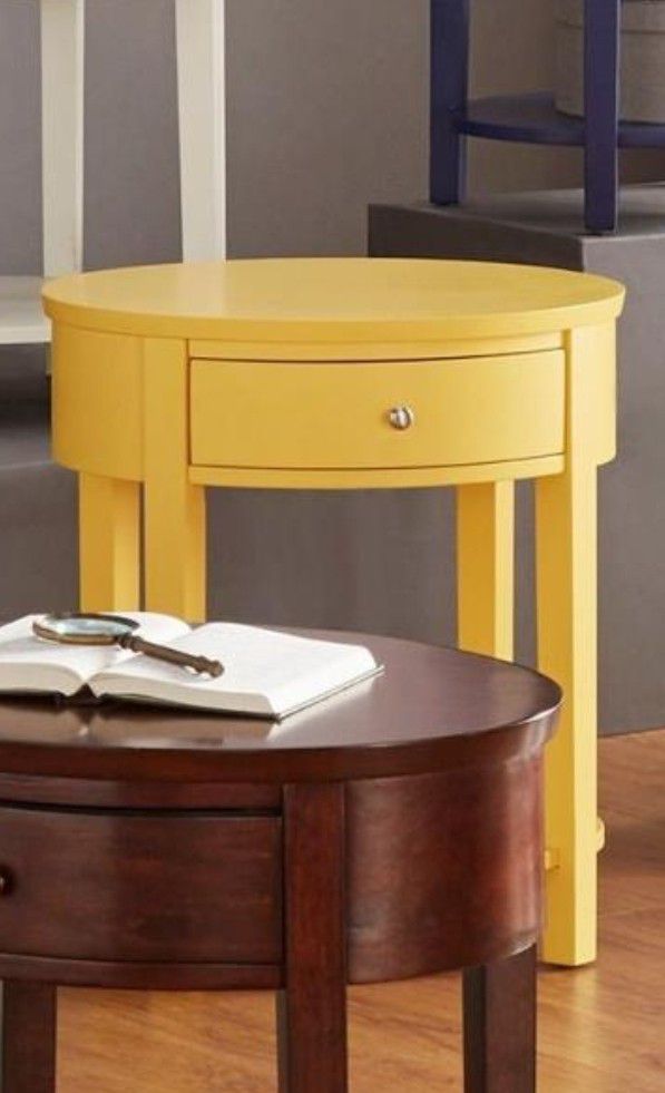 Brand New Yellow Wood Occasional Table (New In Box) 