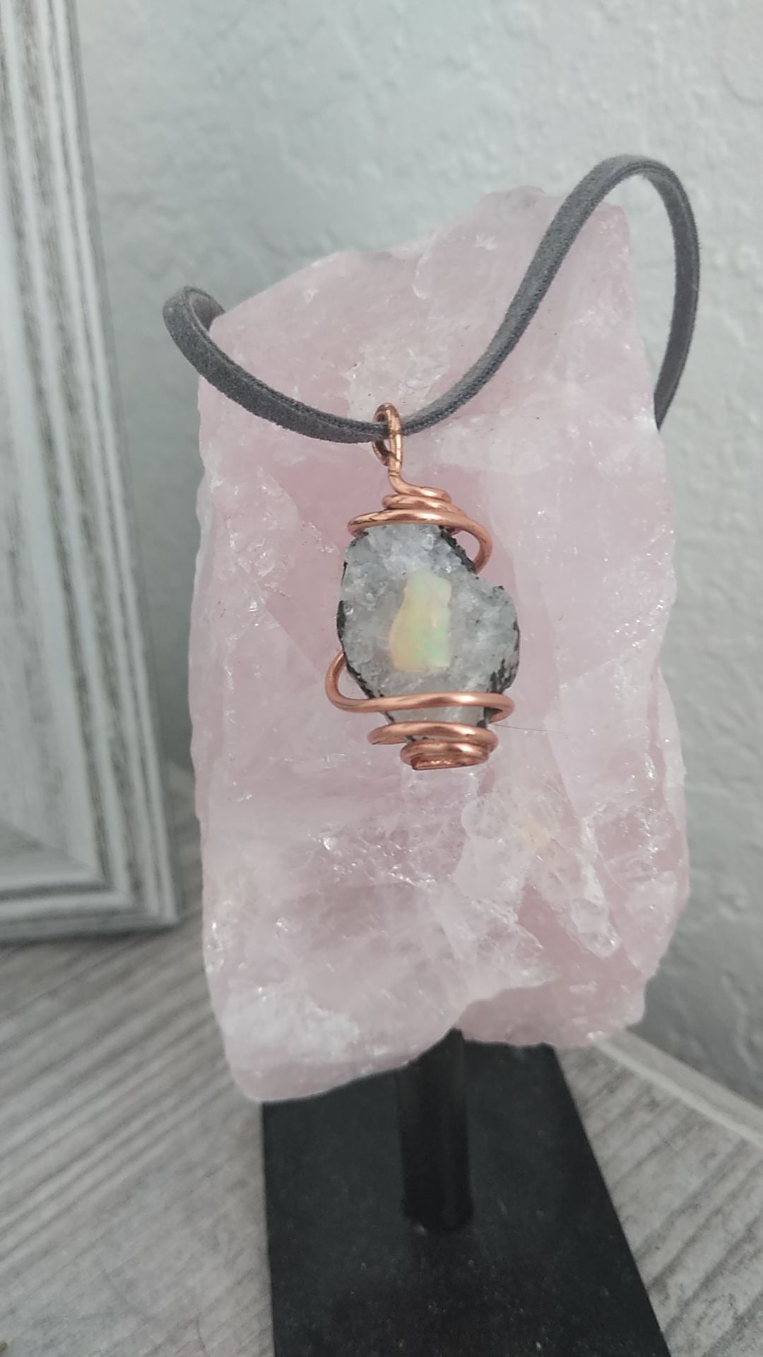 Moonstone with Ethiopian opal