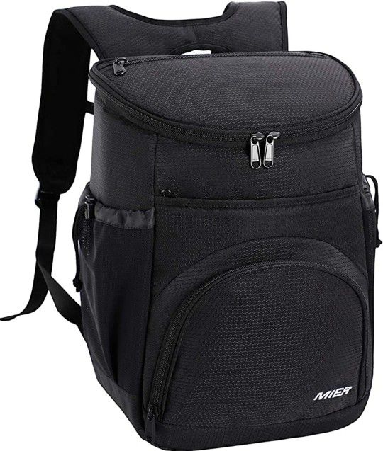MIER 2 in 1 Insulated Cooler Backpack for Men Women Hiking Daypack with Lunch Compartment, Double Deck, Leakproof

