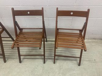 Folding Chairs- ikea Terje Model/ Classic Brown, Set Of 4 Thumbnail