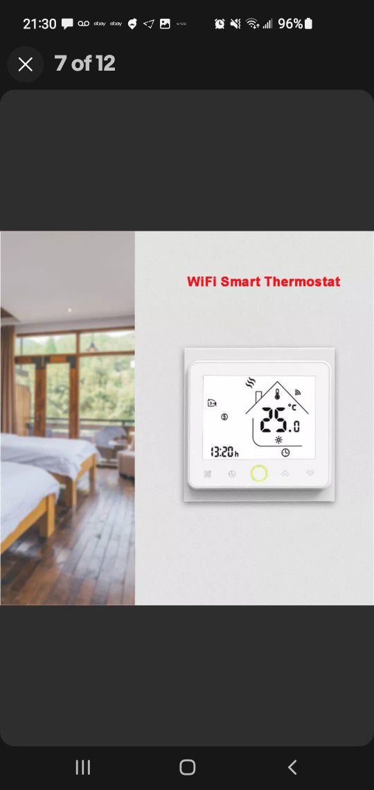 Bac-002-elw White 4 Pipe Wifi Smart Central Air Conditioner Thermostat Temperature Controller 3 Speed Fan Coil Unit Work With Alexa Google Home