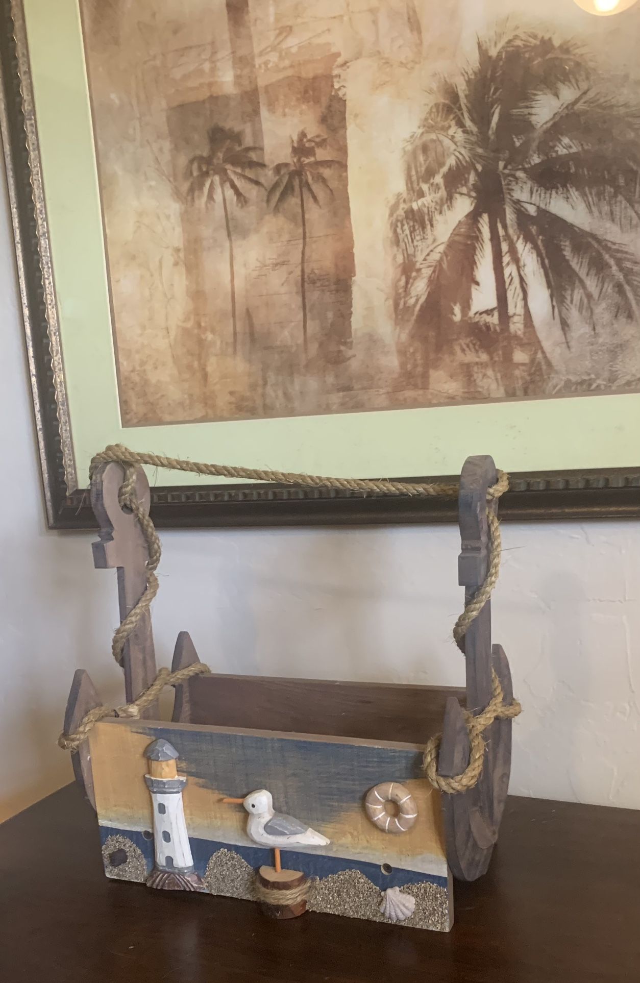 Rustic Nautical Magazine Rack Storage