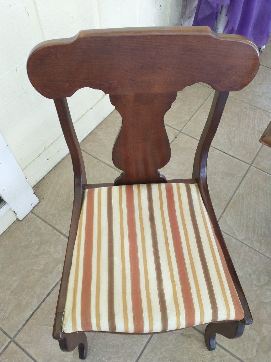 Solid Dark Wood Drop Leaf Dining Set