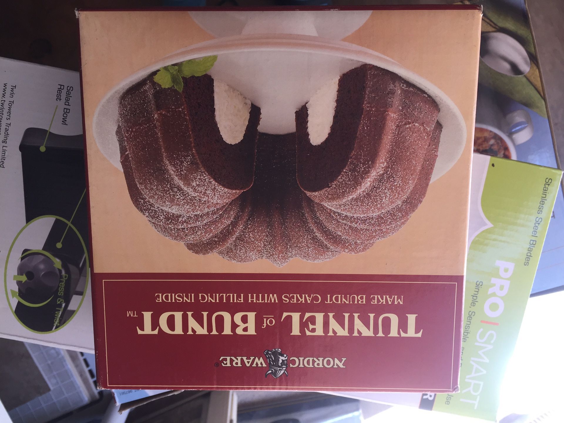 Brand new in box Nordic Ware tunnel bundt pan