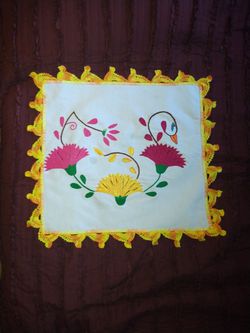 Handmade Embroidered ServilletaNapkin for Tortillas