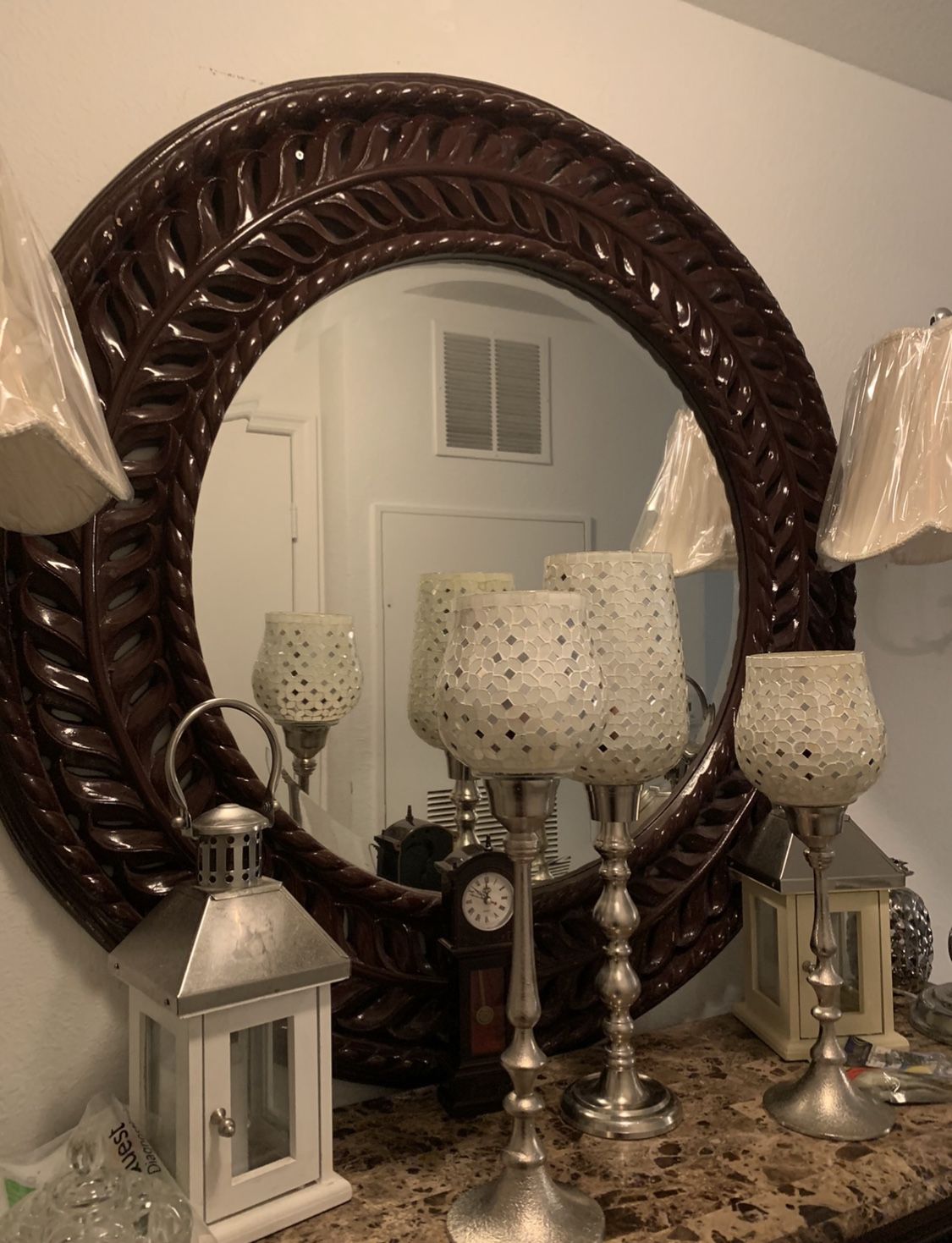 Big mirro we candler wall holders