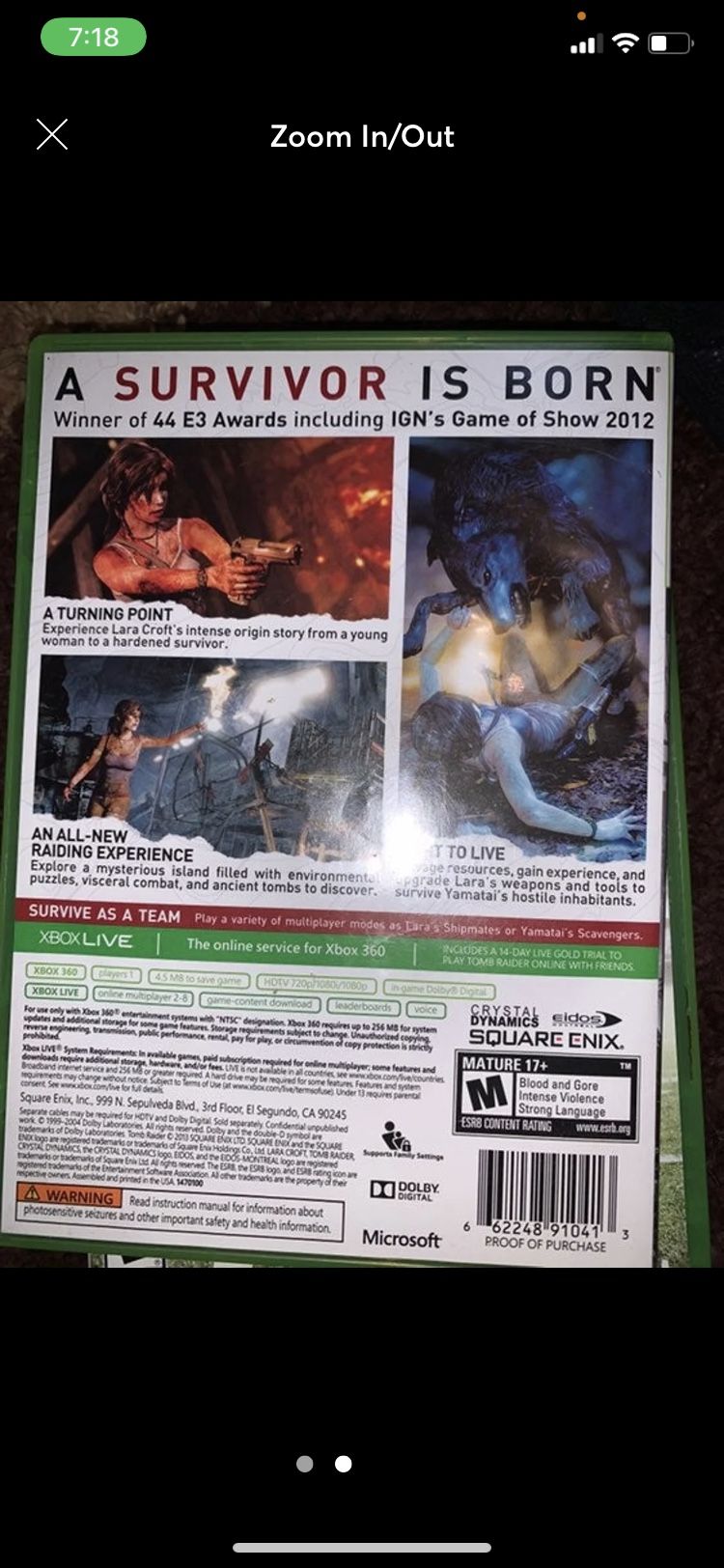 Xbox 360 Tomb Rider