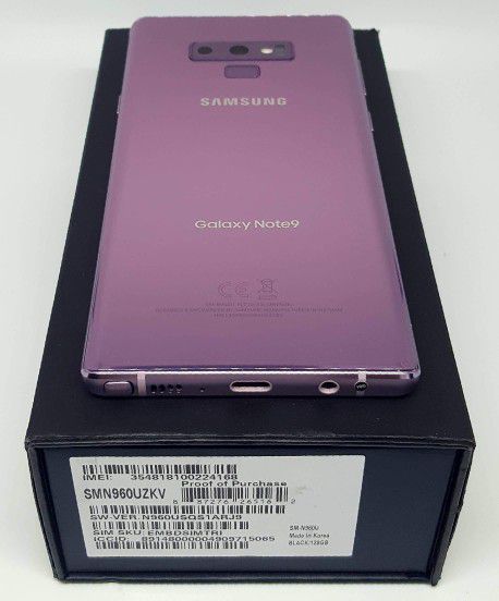 Galaxy Note 9 (128GB) Factory-UNLOCKED (Like New) Lilac