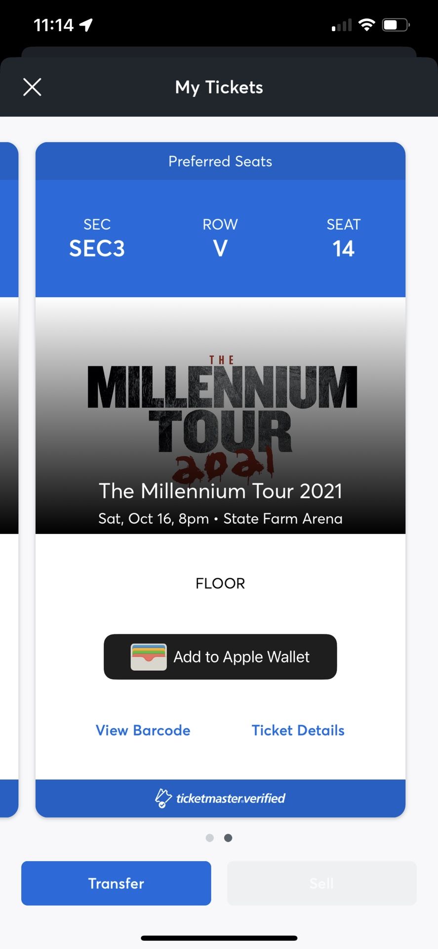 Millennium Tour Tickets 2 On The Floor