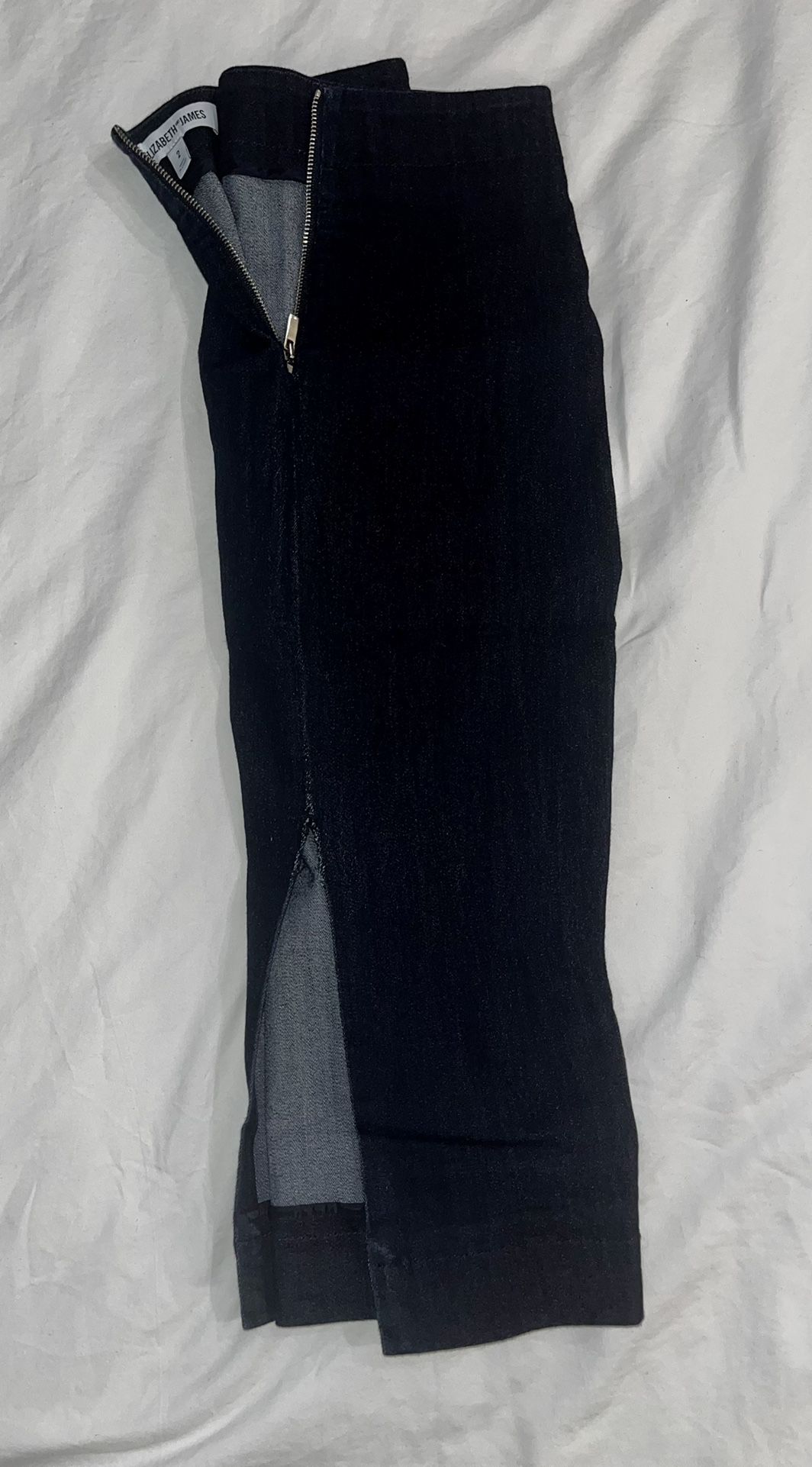 JEAN PENCIL SKIRT WITH OPEN SLIT 