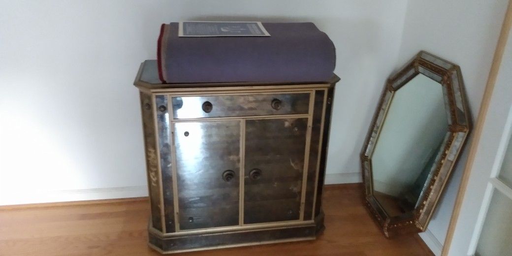 Living Room Cabinet with Mirror