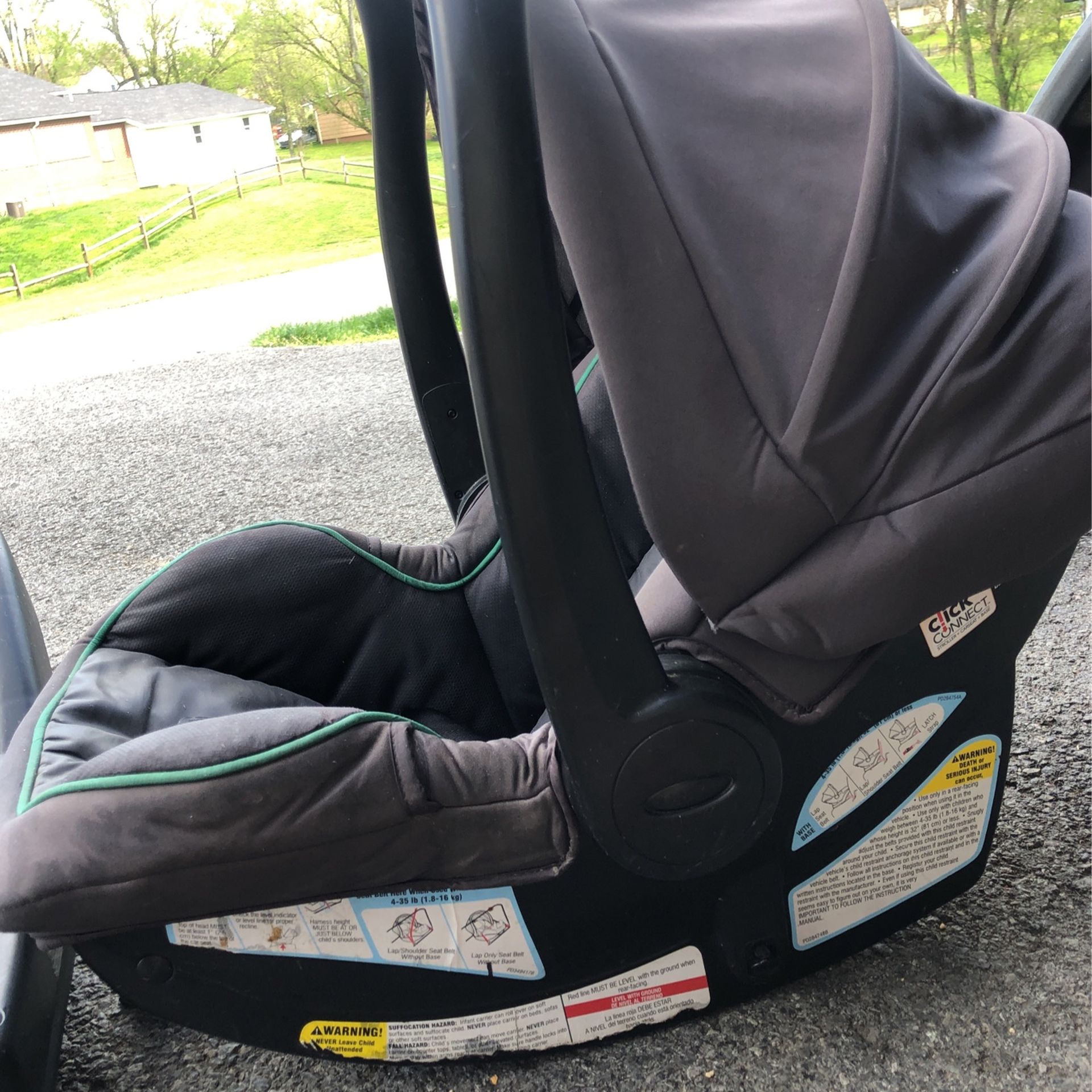 Car seat With Base And Click Connect Stroller