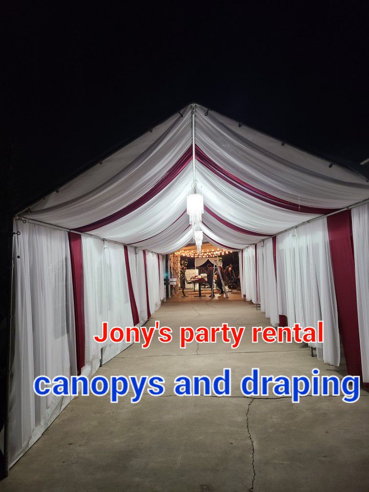 Canopys, Draping, Tables, Chairs, Jumpers And Heaters 