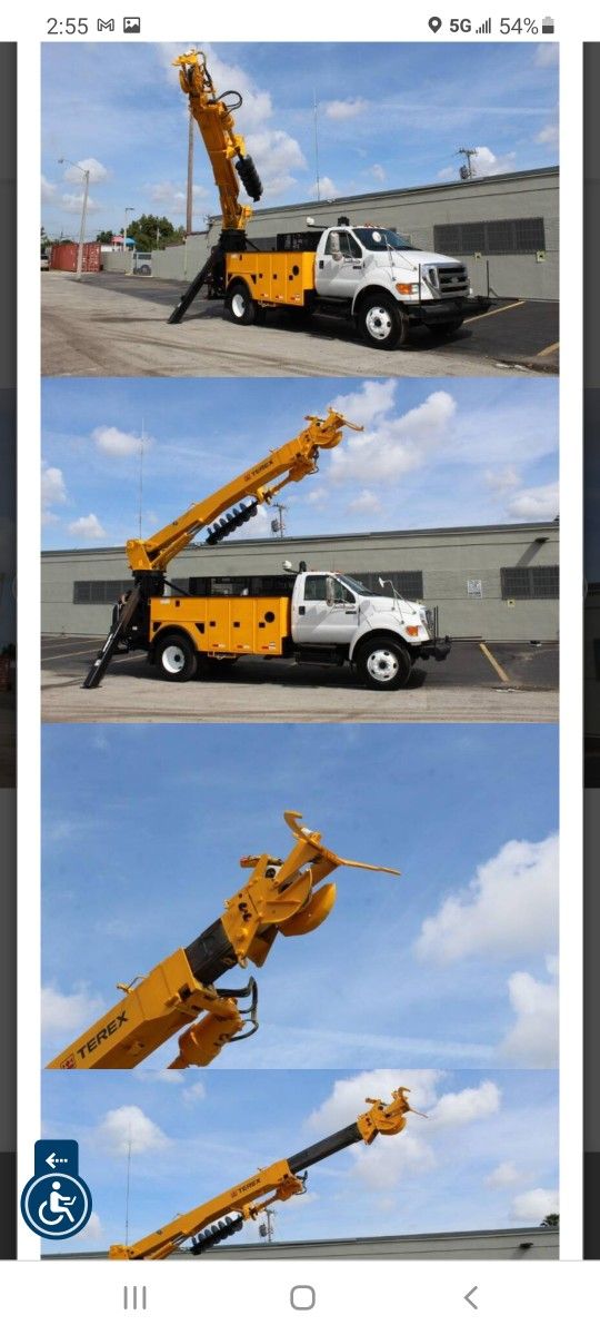 2008 FORD F750 DERRICK DIGGER 33GVWR MANUAL TRANSMISSION CLEAN UNIT READY TO WORK NEED FINANCING CALL OLIVER CRUZ