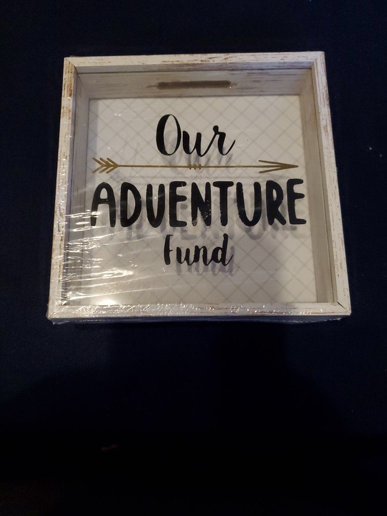 Penny Bank/ See Through Glass Inspirational Quote