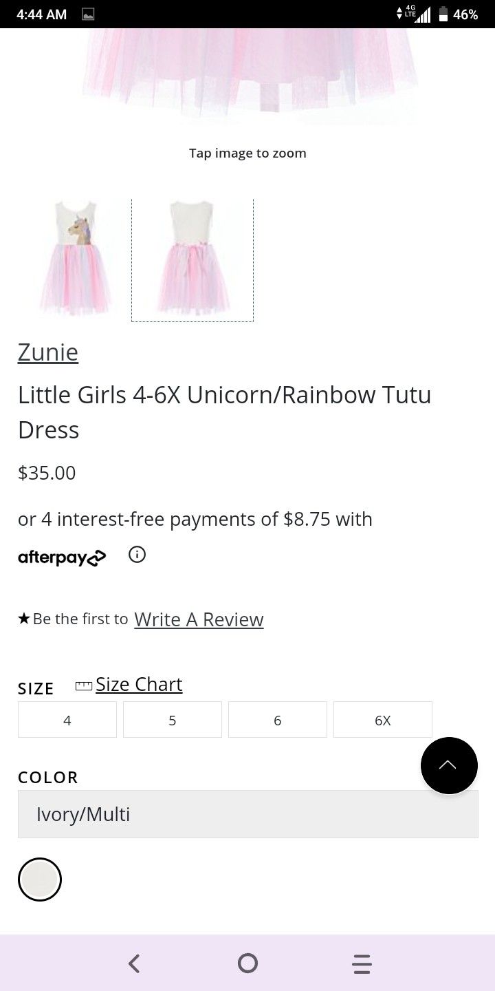 Lilt Zunie Girls Unicorn Tutu Dress