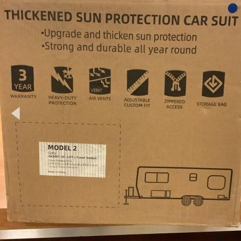Windproof Upgraded 20' - 22' Travel Trailer RV Cover