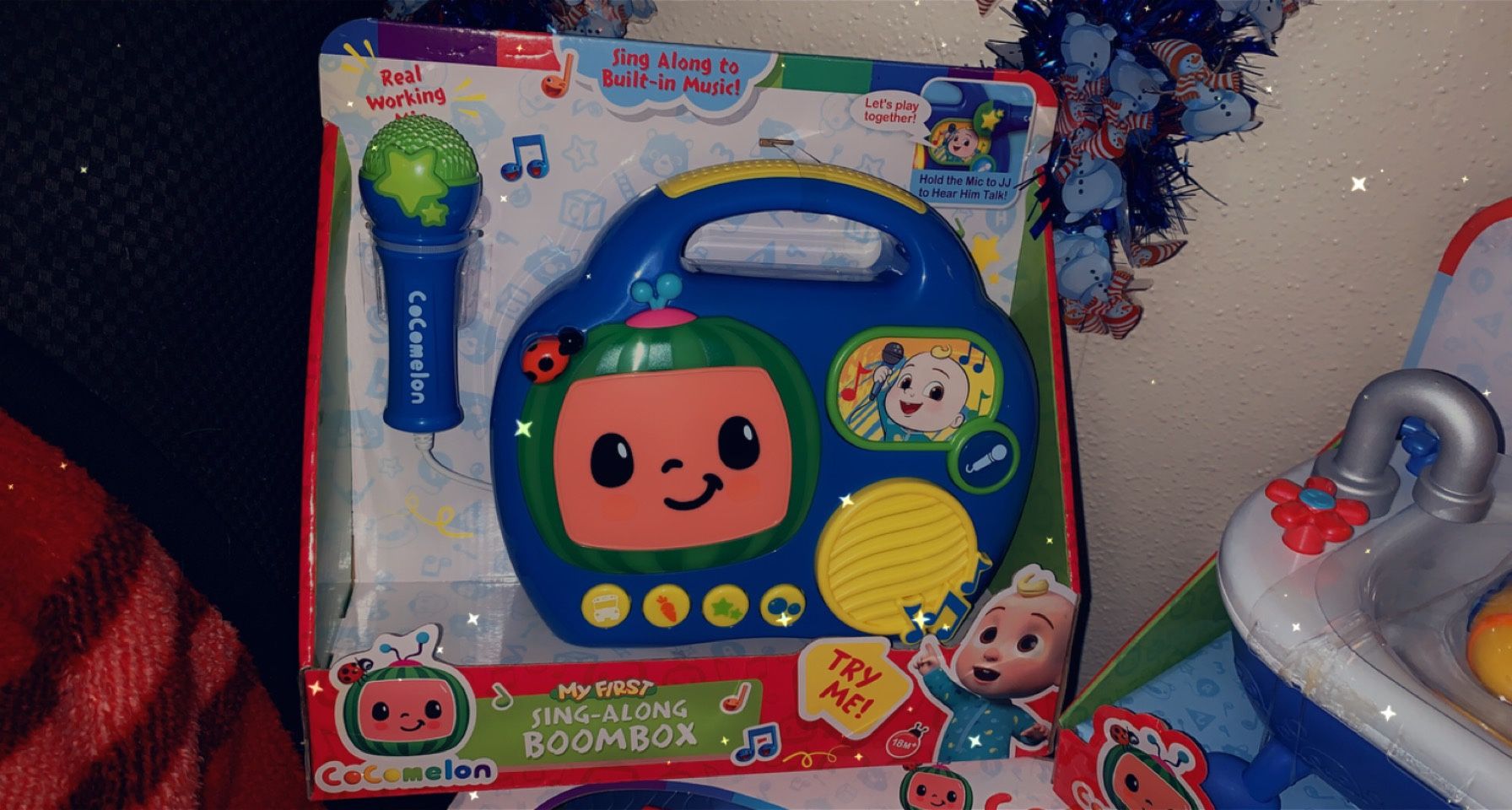 Cocomelon set includes house book singing microphone bathtub and toys