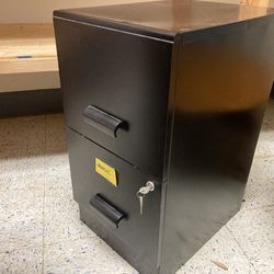LLR14341 Black Lorell SOHO 2-Drawer Steel File Cabinet 14.3w x 24h 