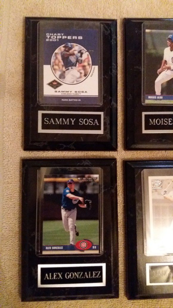 3 Cubs and 1 White Sox Players plaque