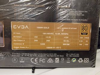 EVGA 1000 Watt Gold Power Supply Thumbnail