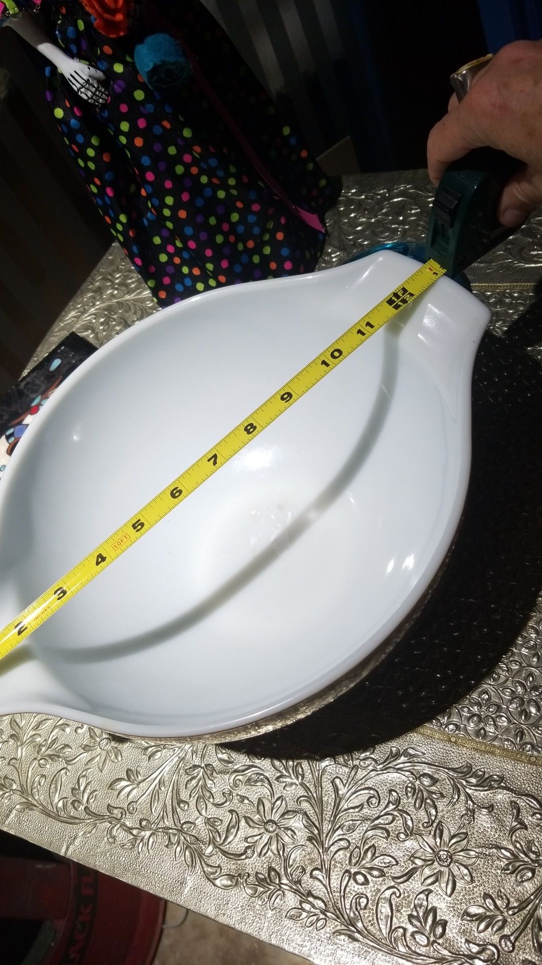 large brown vintage mint PYREX BOWL