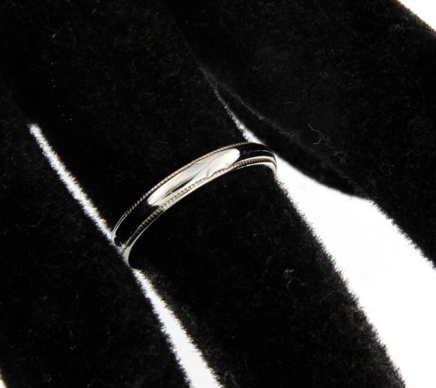 Unisex Wedding Band 18kt White Gold