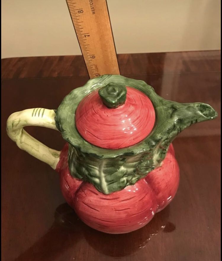 Tea Pot Vintage Radish Design Hans Glazed Ceramic
