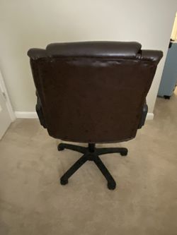 Office Chair (Dark Brown with Wheels) Thumbnail