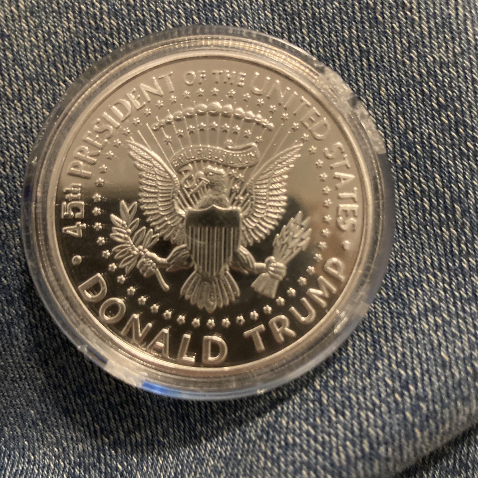 Sterling Silver Officiall Mint 45 Silver Dollar Signed By Mike Pence In Indiana