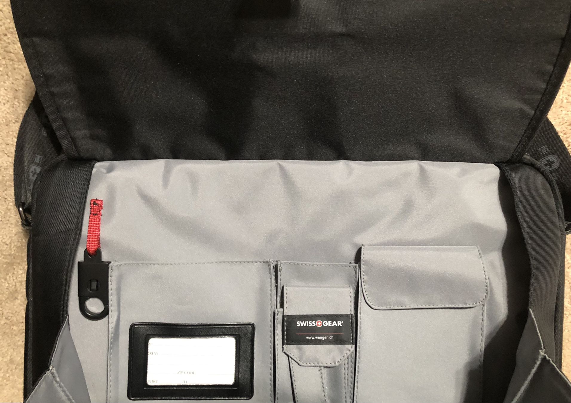 Swiss Gear Black & Gray Nylon Laptop Bag