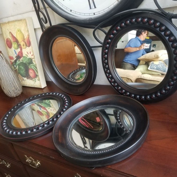 4 Pewter Mirrors