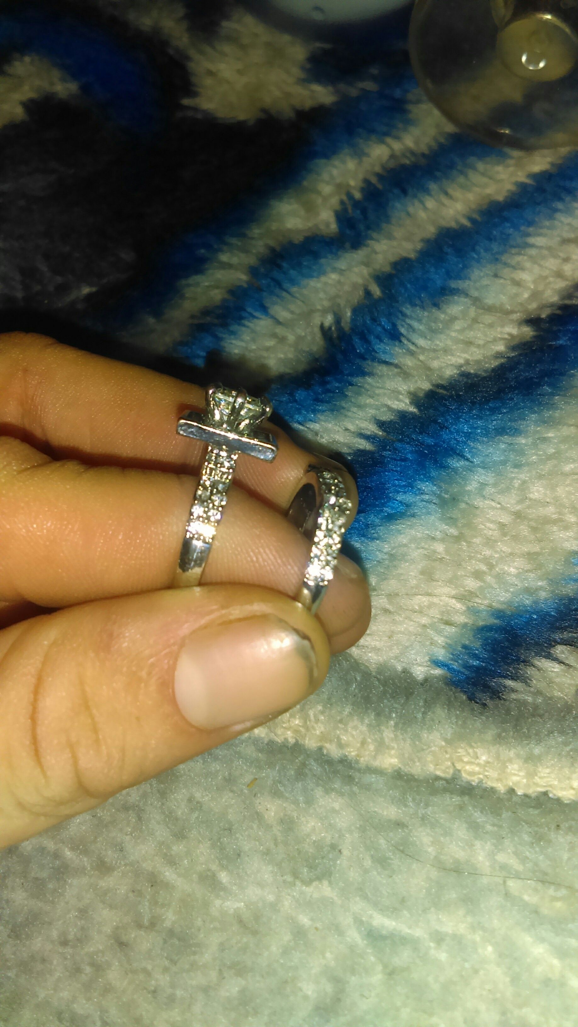 Princess cut wedding set