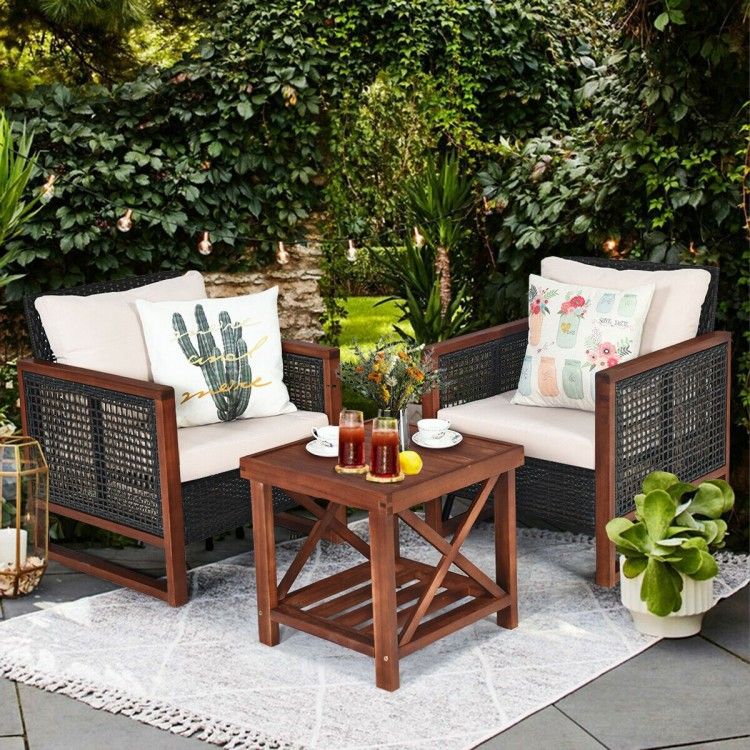 Sofa Set with Beige Cushions