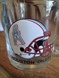 Vintage Houston Oilers Glass Mug With Handle $5 Mint Condition Thumbnail
