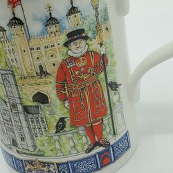 James Sadler London Landmarks Bridge Castle Beefeater Abbey Coffee Tea Mug Cup England. Fine bone china Thumbnail