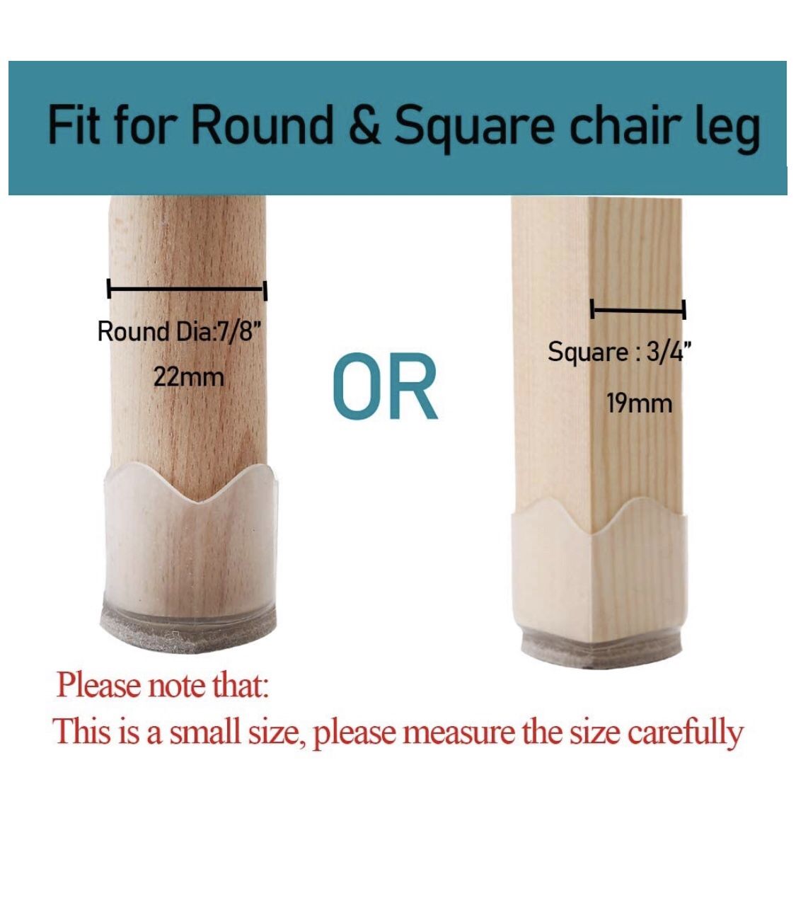 Brand new! (20 PCs) Chair Leg Floor Protector Silicone Leg Caps Furniture Felt Table Feet Covers Fit for Both Round & Square Chair Leg Furnigear- You