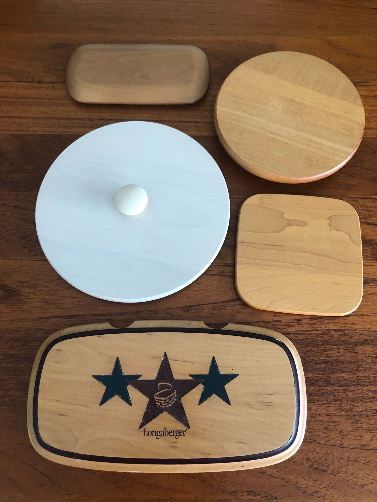 Longaberger Basket Lids 5 Total