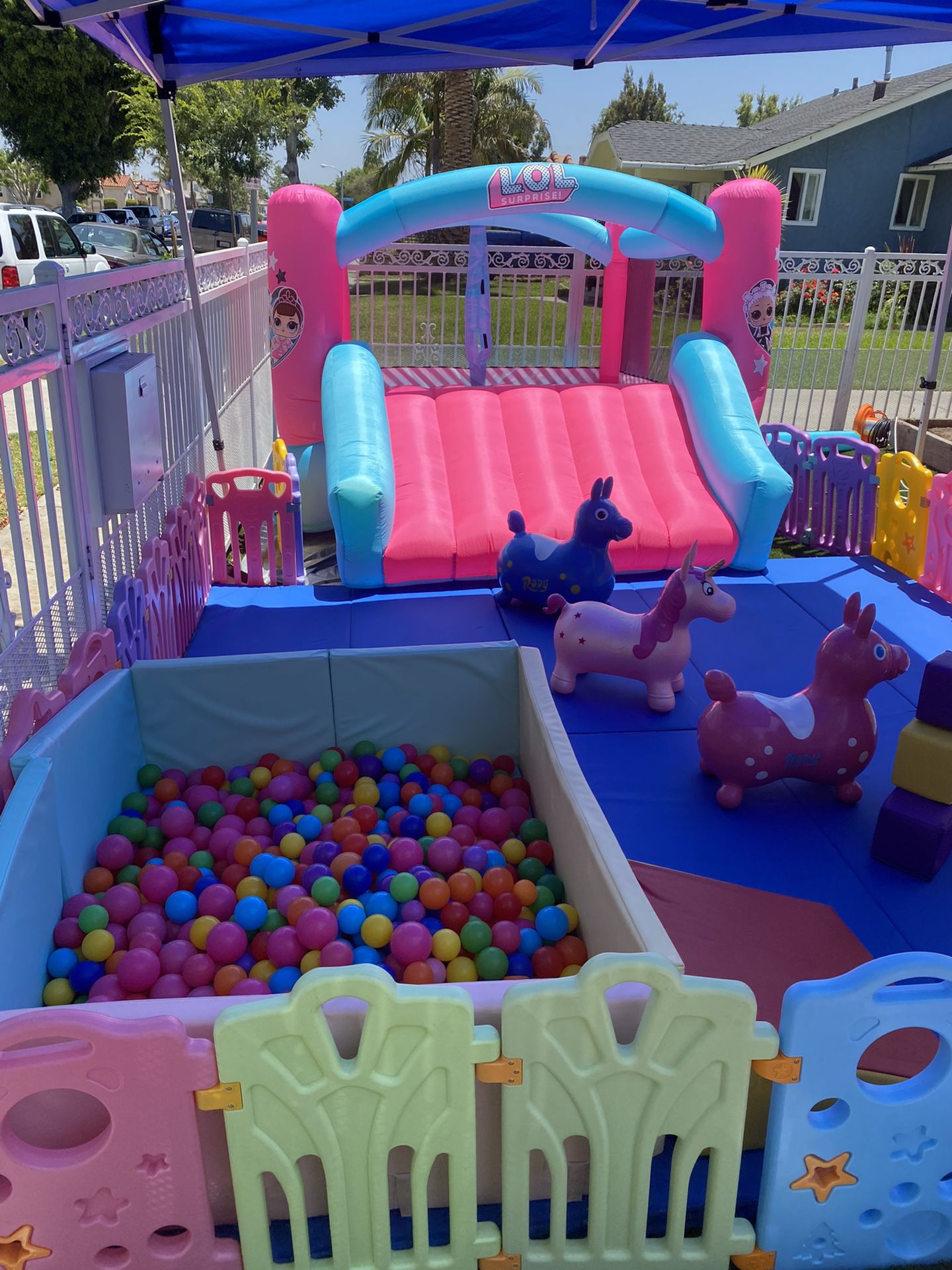 Softplay, Party, Birthday, Toddler, Bounce House, Jumper, Ball Pit,  Canopy, Decoration. 