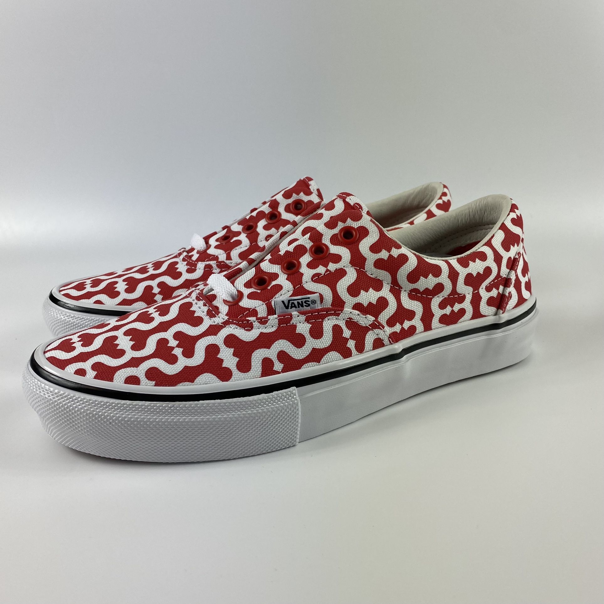 2021 SUPREME VANS RED MONOGRAM S LOGO SKATE SHOE MENS SIZE 8
