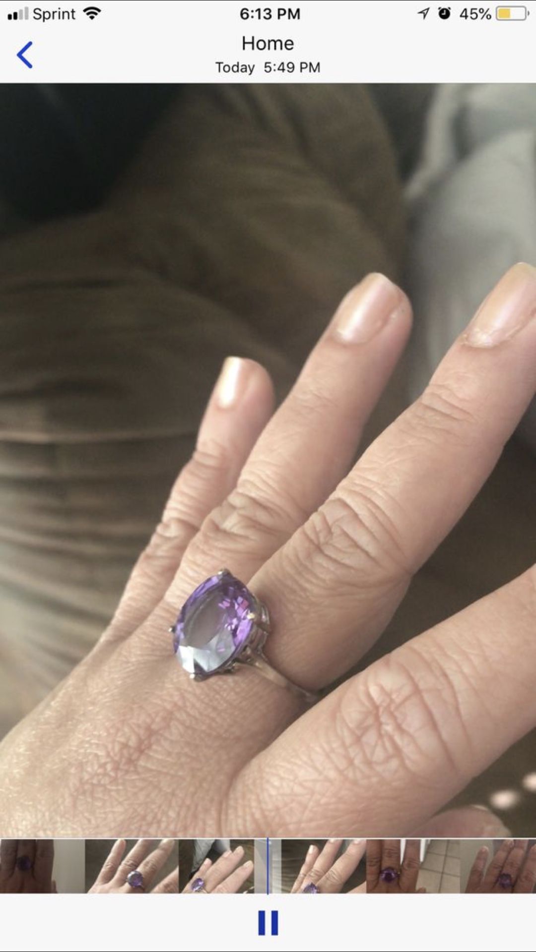 Alexandrite Stone Ring / Changing Colors Size 7