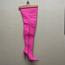 Balenciaga fluorescent Pink+thigh+high+boots Pair Thumbnail