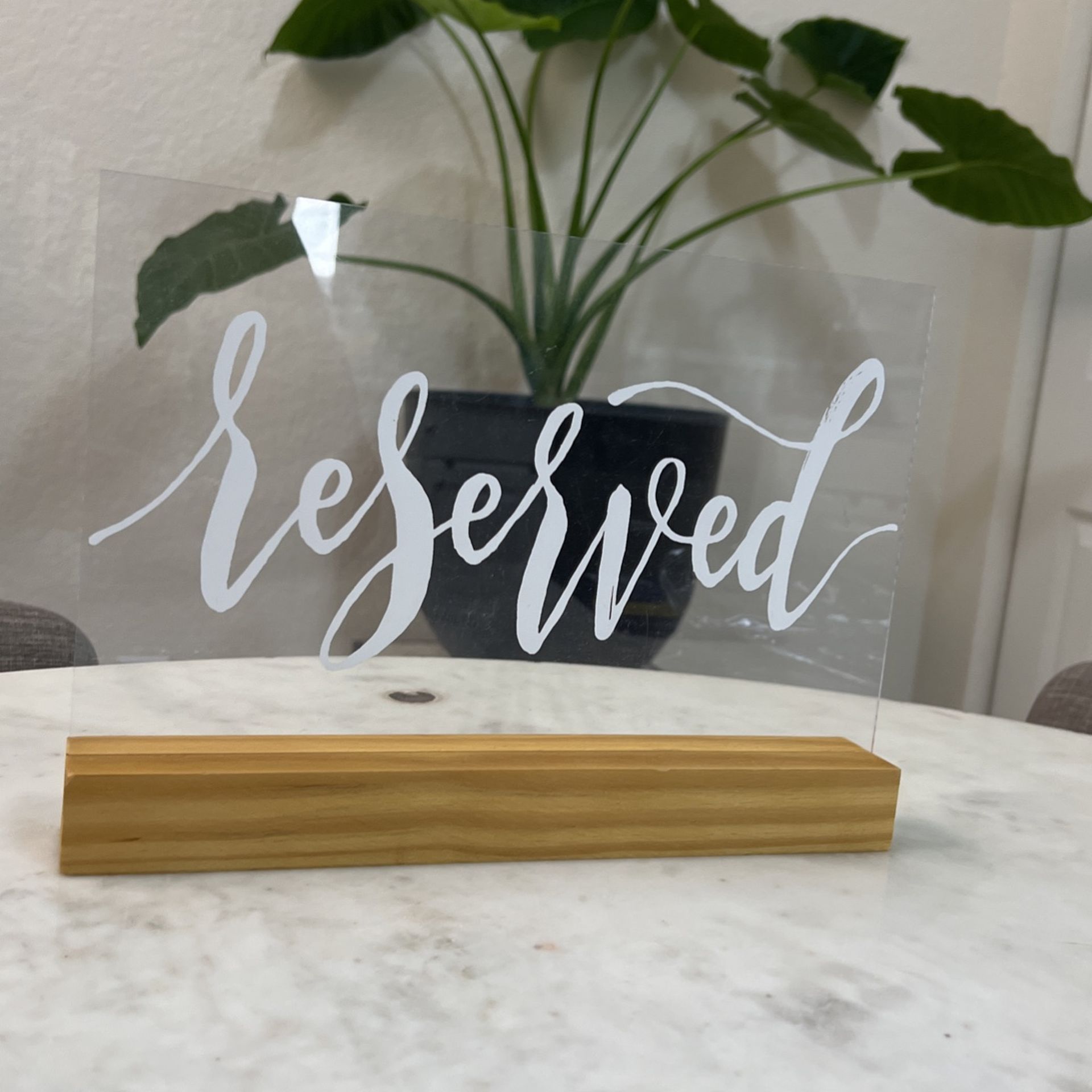Reserved Sign For Weddings Events