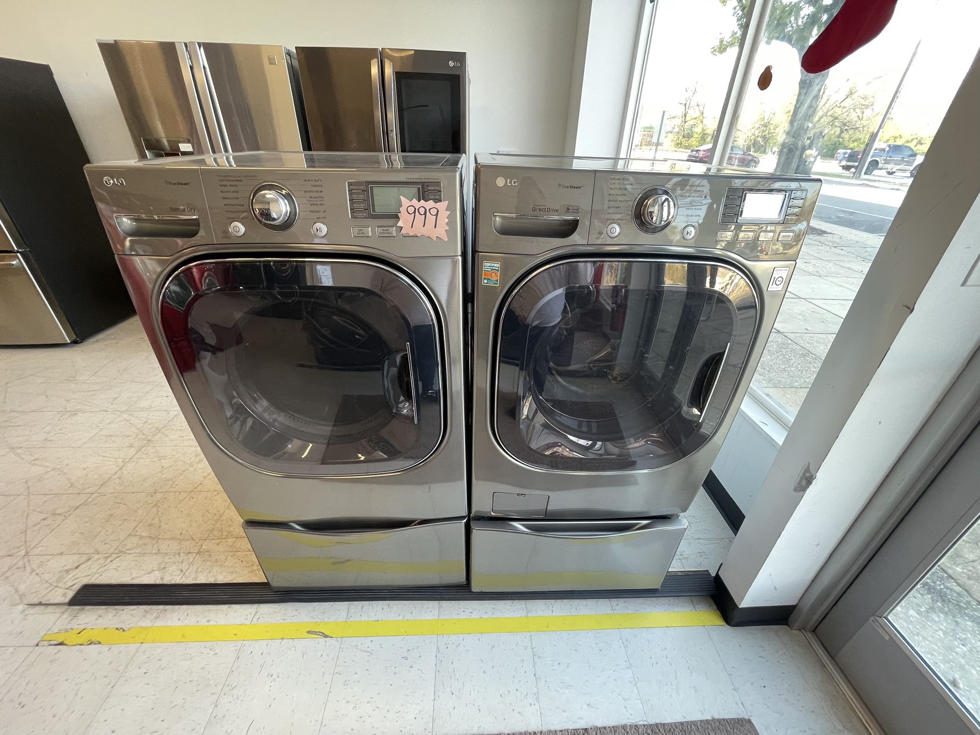 LG Front Load Washer And Electric Dryer Set With Pedestal Used Good Condition With 90days Warranty 