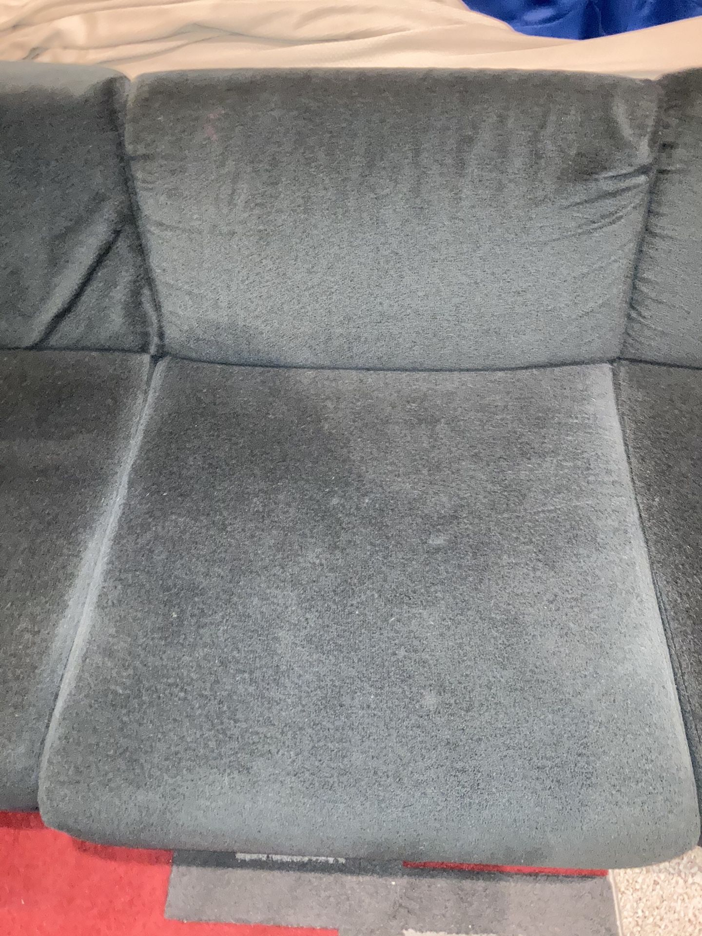 Navy Blue Microfiber Couch