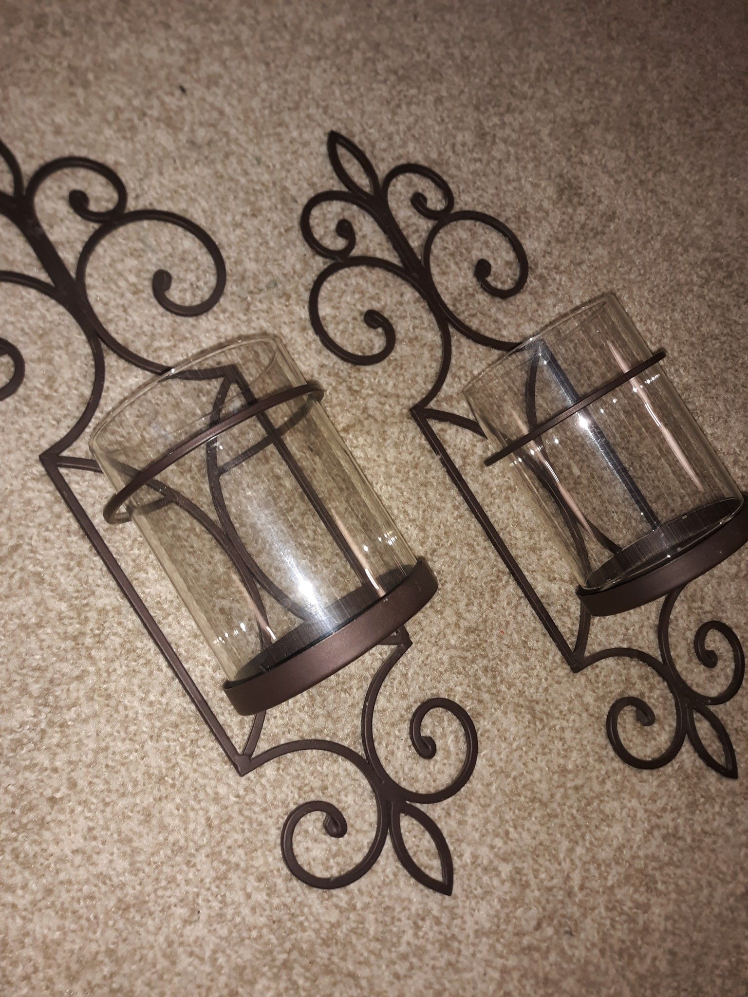 Candle wall sconce set