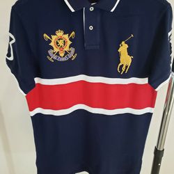 Ralph Lauren Short Sleeve Navy Blue Polo Shirt Medium Thumbnail