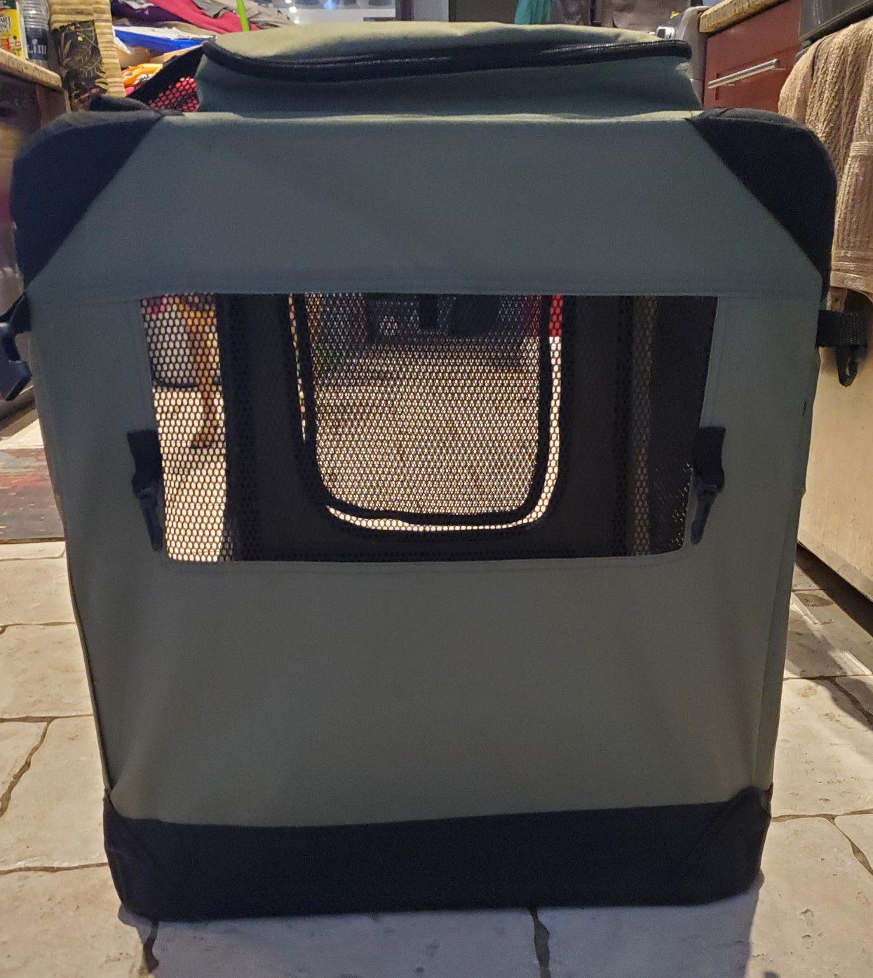 Dog crate foldable