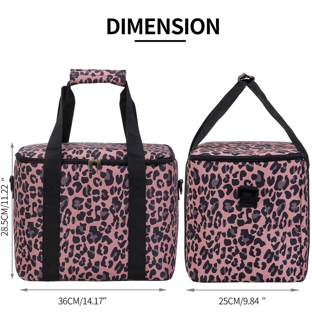 Leopard Lunch Cooler Bags Insulated Large Lunch Box